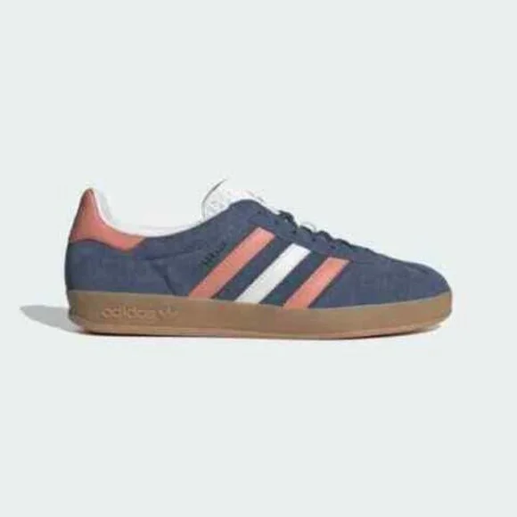 Adidas Gazelle Indoor Low Mens Sportswear Shoes Gray IG1640 NEW Multi Sz - Picture 2 of 7